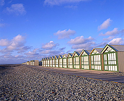 法国,海滩小屋