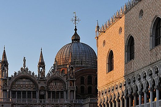 圣马可教堂,宫殿,威尼斯,意大利,欧洲