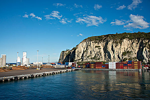 新西兰,北岛,纳皮尔,水岸,港口,区域,运输,货物,货箱,码头,大幅,尺寸