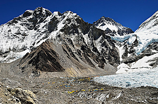 珠穆朗玛峰,露营,昆布,冰河,萨加玛塔国家公园,地区,萨加玛塔,尼泊尔