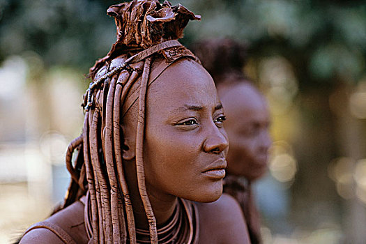 头像,辛巴族妇女,传统服饰,纳米比亚,非洲