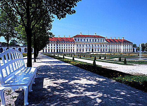施莱斯海姆宫,宫殿,花园,慕尼黑,上巴伐利亚,德国,欧洲