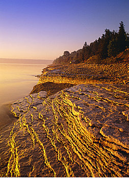 休伦湖,日出,布鲁斯半岛,安大略省,加拿大