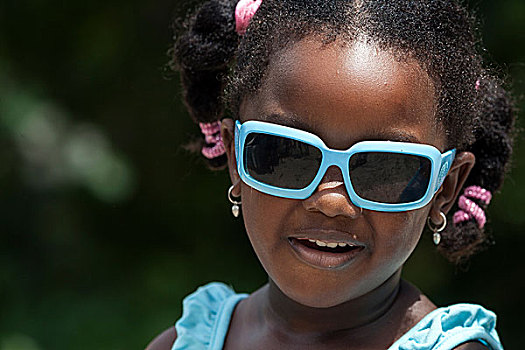 女孩,白色,墨镜,辫子,头像,拉迪格岛,塞舌尔,非洲