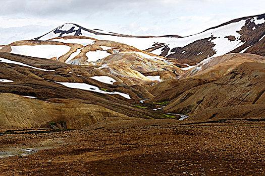 山,高地,冰岛,欧洲