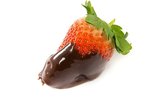 孤单,草莓,融化,巧克力