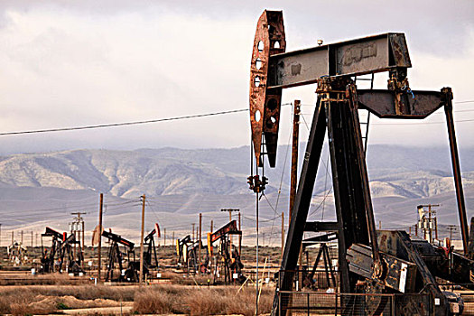 钻架,油井,加利福尼亚