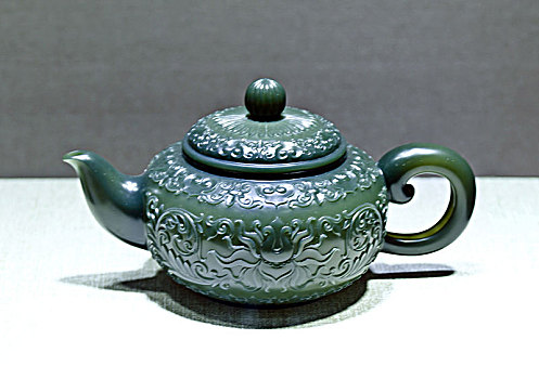 玉雕茶壶