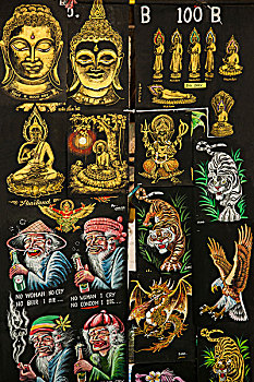 泰国清迈手工制作工艺美术品图案