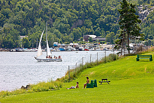帆船,高兴,公园,哈利法克斯,新斯科舍省,加拿大