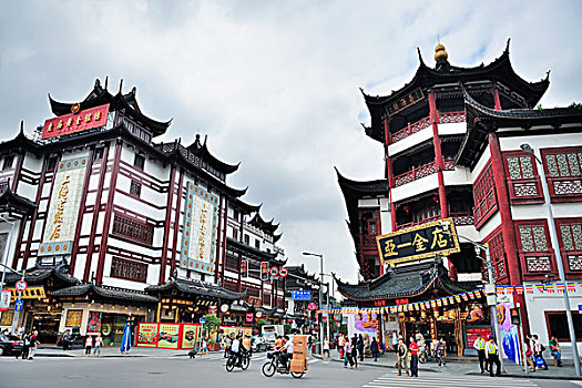 上海,城隍庙,街道