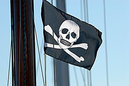 海盗,旗帜,海盗旗,骷髅图案