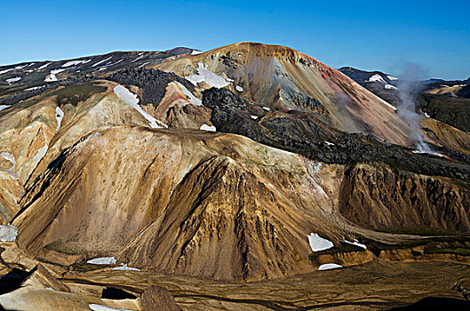 风景,火山,火山岩,地点,流纹岩,山峦,兰德玛纳,自然,自然保护区,高地,冰岛,欧洲