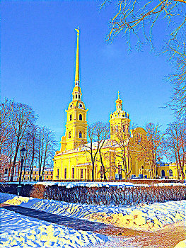 圣彼得堡,旅游,插画,st,petersburg,tourist,illustration