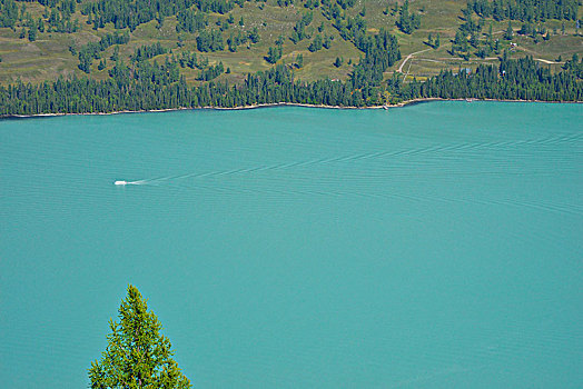新疆的喀纳斯湖景色