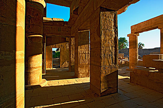 象形文字,柱子,早晨,阳光,卡尔纳克神庙,现代,白天,路克索神庙,古老,底比斯,埃及