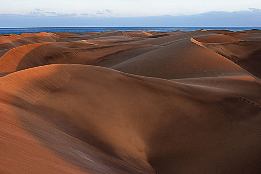 沙丘,建筑,沙子,自然保护区,夜光,大卡纳利岛,加纳利群岛,西班牙,欧洲