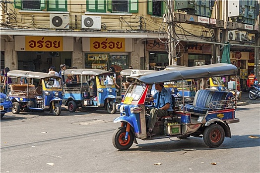 嘟嘟车,出租车,曼谷,泰国