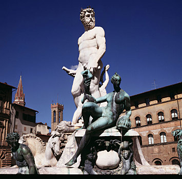 意大利,托斯卡纳,佛罗伦萨,喷泉