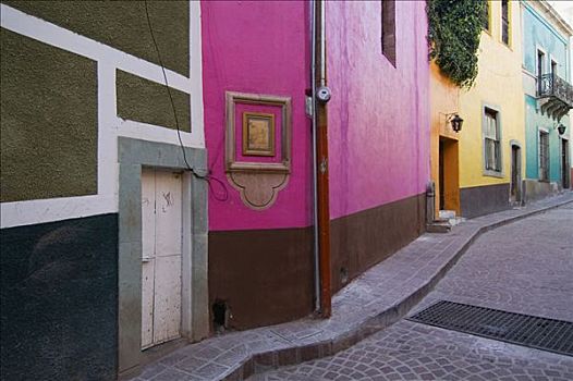 涂绘,房子,历史,城镇,瓜纳华托,世界遗产,省,墨西哥