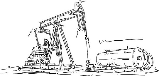 开采石油的机器简笔画图片