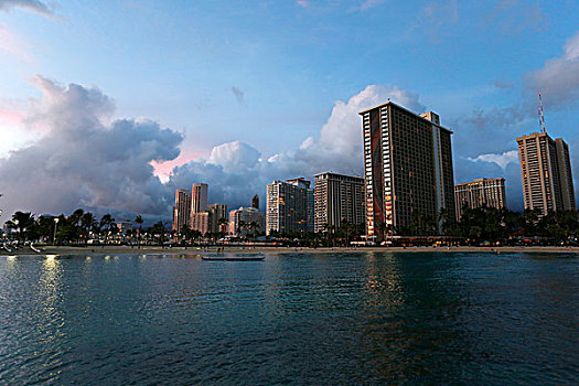 夏威夷,乡村,威基基海滩,美国