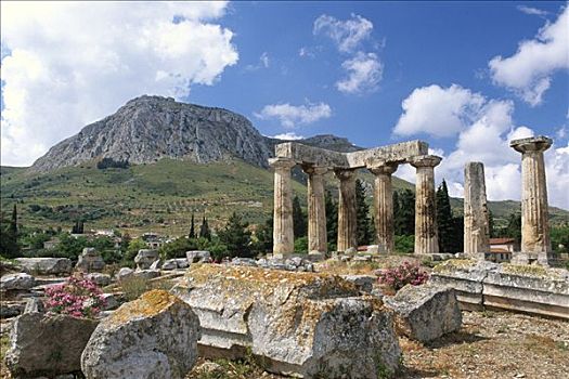 阿波罗神庙,科林斯地峡,伯罗奔尼撒半岛,希腊