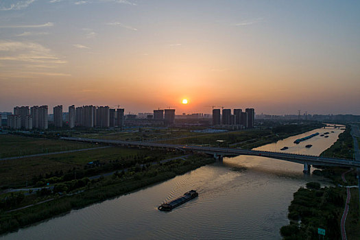 运河之都江苏省淮安市城市风光