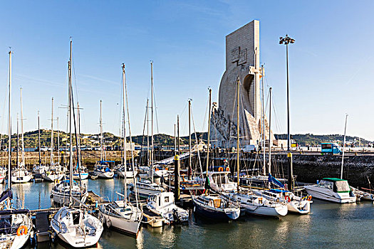 码头,游艇,港口,纪念建筑,发现,里斯本,葡萄牙