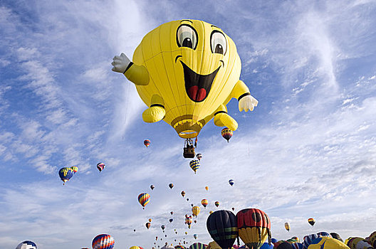 气球,笑脸,阿布奎基,新墨西哥,美国
