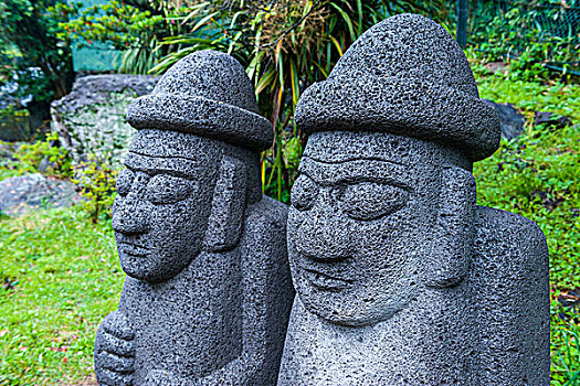 玄武岩,雕塑,世界遗产,岛屿,济州岛,韩国