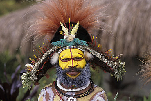 新几内亚,高地,靠近,部落