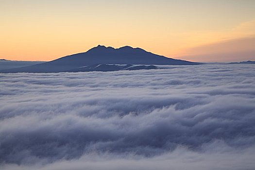 山,早晨,阿寒国家公园