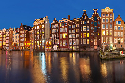 夜晚,跳舞,房子,阿姆斯特丹,荷兰
