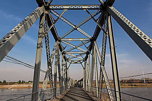 银川青铜峡,年老铁桥