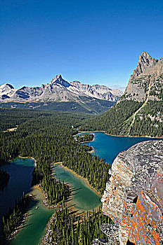 远眺,欧哈拉湖,幽鹤国家公园,不列颠哥伦比亚省,加拿大