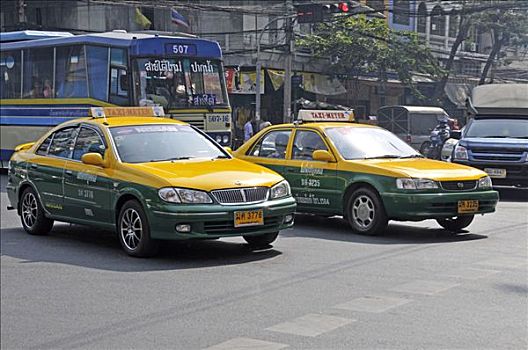 出租车,唐人街,曼谷,泰国,东南亚,亚洲
