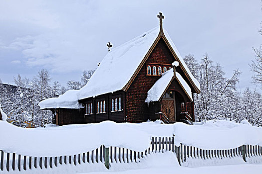 瑞典,拉普兰,教堂
