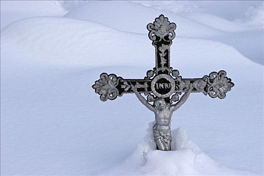 锻铁,十字架,墓地,施蒂里亚,奥地利