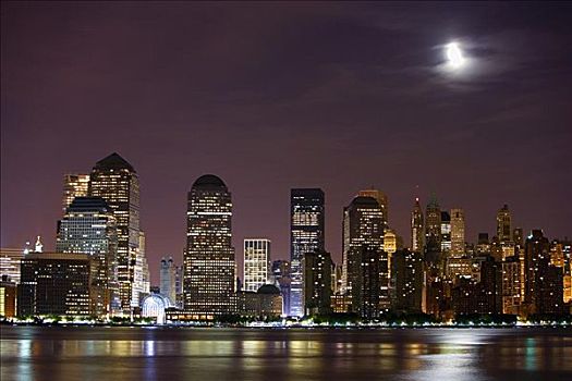 夜晚,纽约,美国