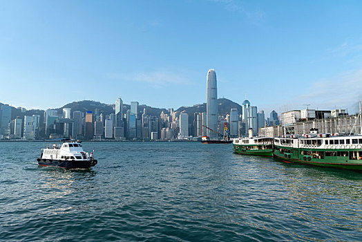 香港城市天际线和建筑景观