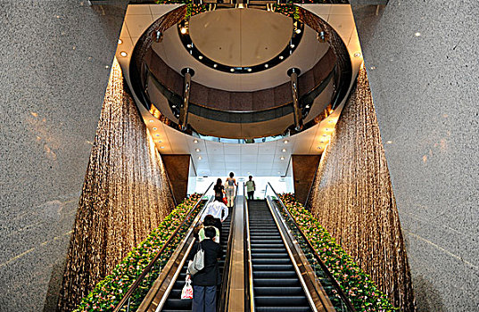 扶梯,路人,香港,亚洲