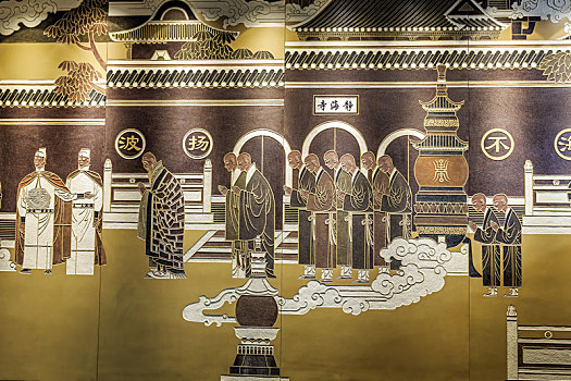 郑和下西洋赦建静海寺浮雕,南京市静海寺纪念馆
