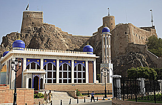阿曼,马斯喀特,堡垒,清真寺