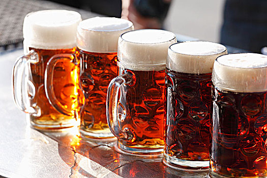 啤酒,大杯,啤酒杯,酒厂,餐馆,弗兰哥尼阶,瑞士,上弗兰科尼亚,弗兰克尼亚,巴伐利亚,德国,欧洲