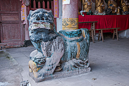 古廊桥五星桥桥北头旁古庙----清华寺