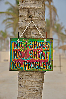 标识,鞋,光膀子,海滩,塞拉莱,胜地,佐法尔,区域,阿曼,亚洲