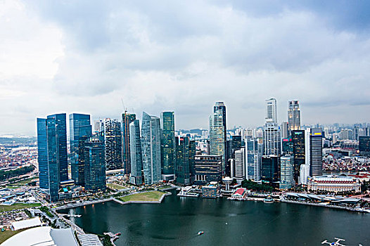 天际线,俯视图,新加坡