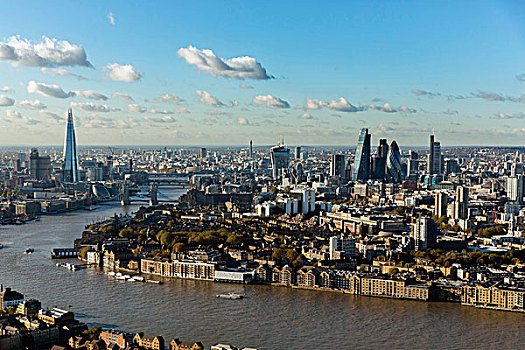 航拍,伦敦,首都,摩天大楼,建筑,城市,城市天际线