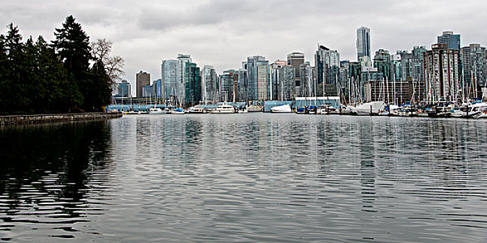 船,港口,煤,温哥华,城市天际线,不列颠哥伦比亚省,加拿大